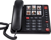 Huistelefoon senioren - Senioren telefoon - Vaste lijn - Zwart - Fysic FX-3930 •